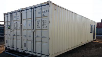 Exterior of large double container