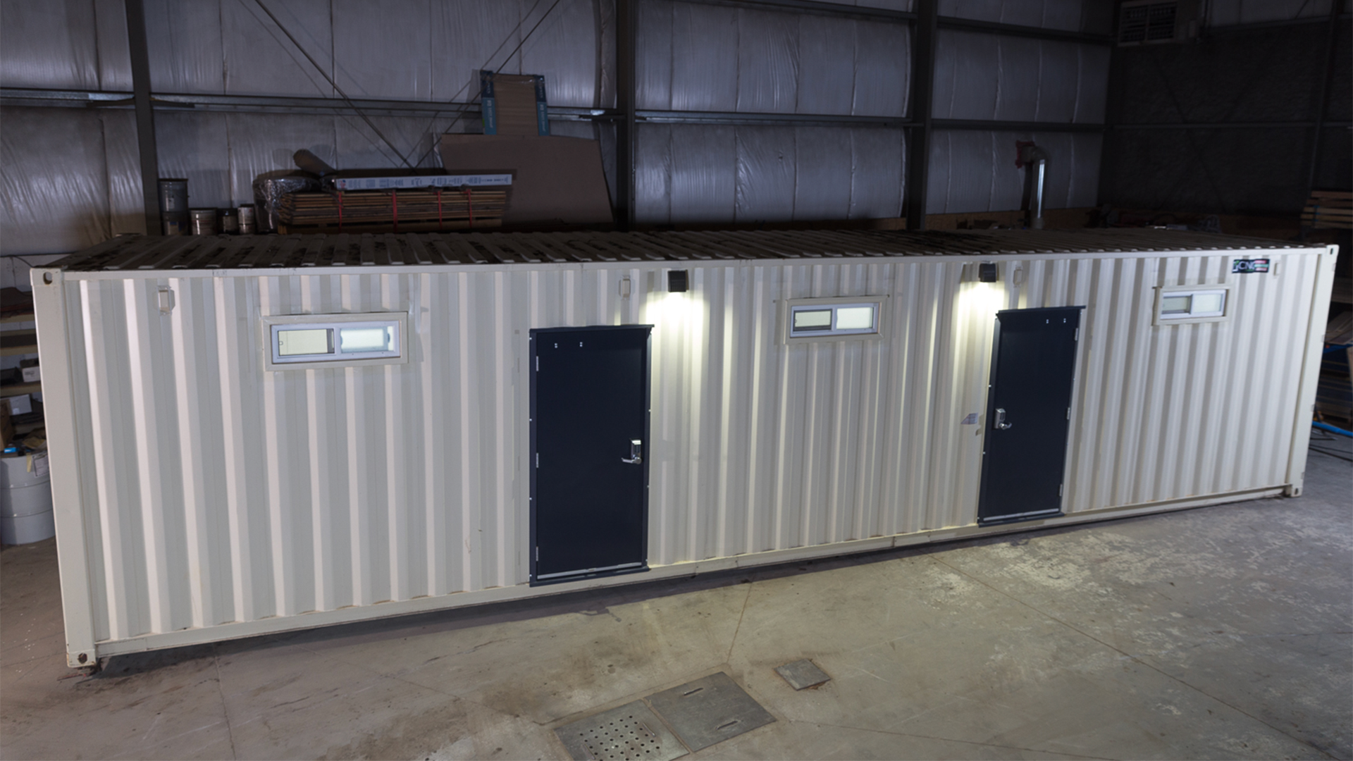 Exterior photo of lunchroom container with two doors